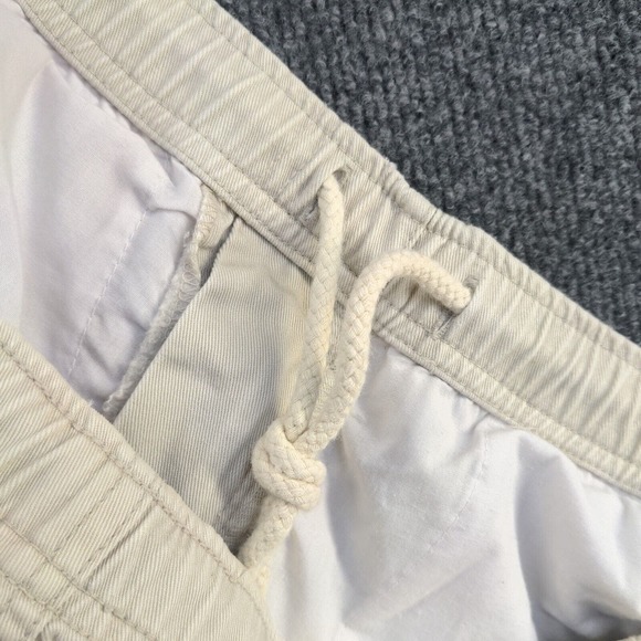 UnionBay Men's Cargo Shorts Cream Size L 100% Cotton Pockets Drawstrings - Picture 13 of 13